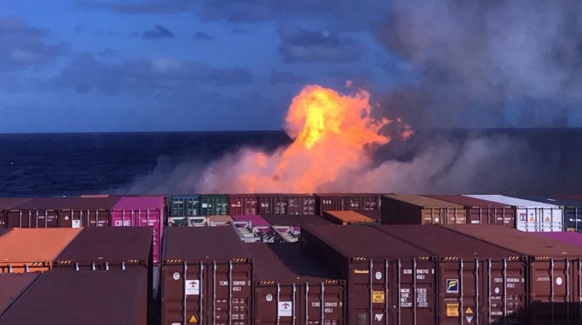 Container fire: Put that in your pipe